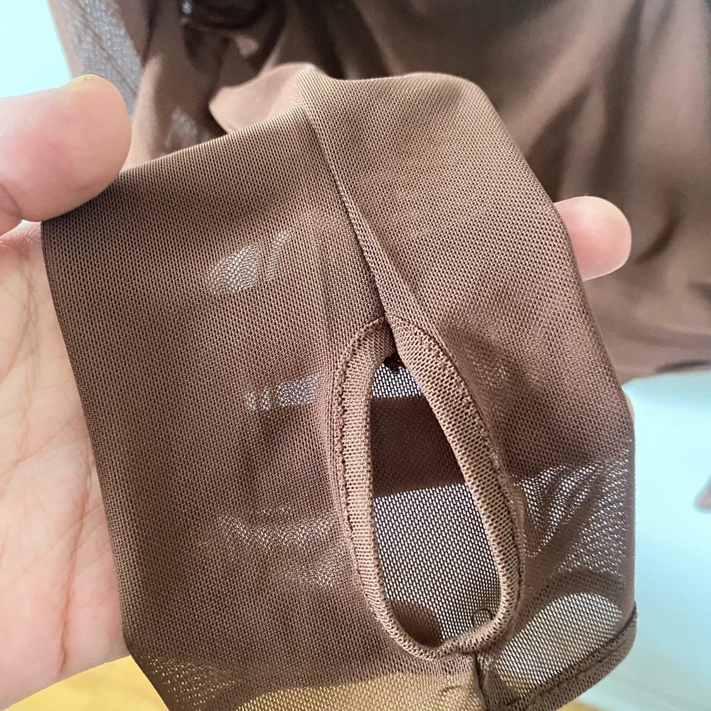 Brown Corset Off The Shoulder Top - Picture 3 of 10